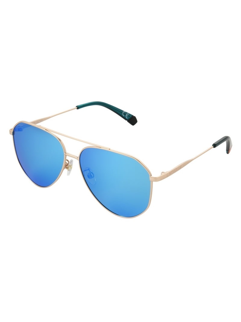 Body Glove Aviator Fashion Sunglasses Blue Mirrored Lenses and Gold Frame